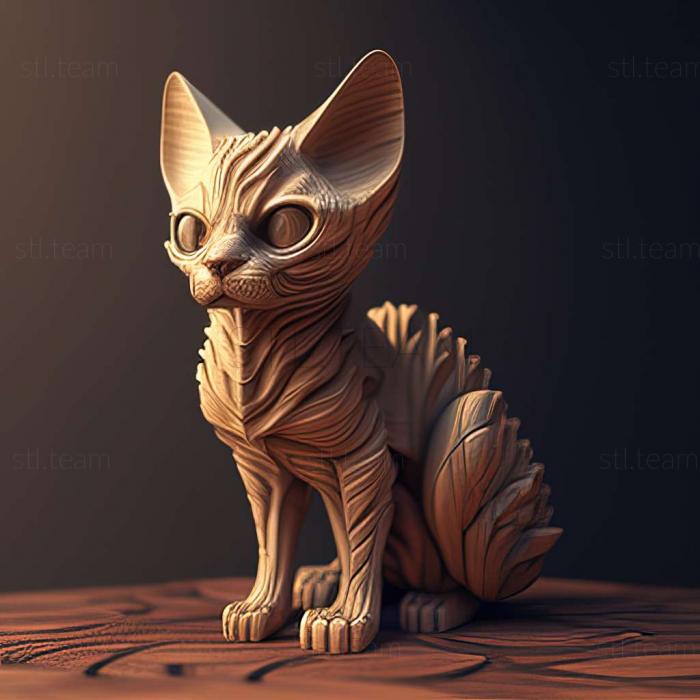 3D model Minskin cat (STL)